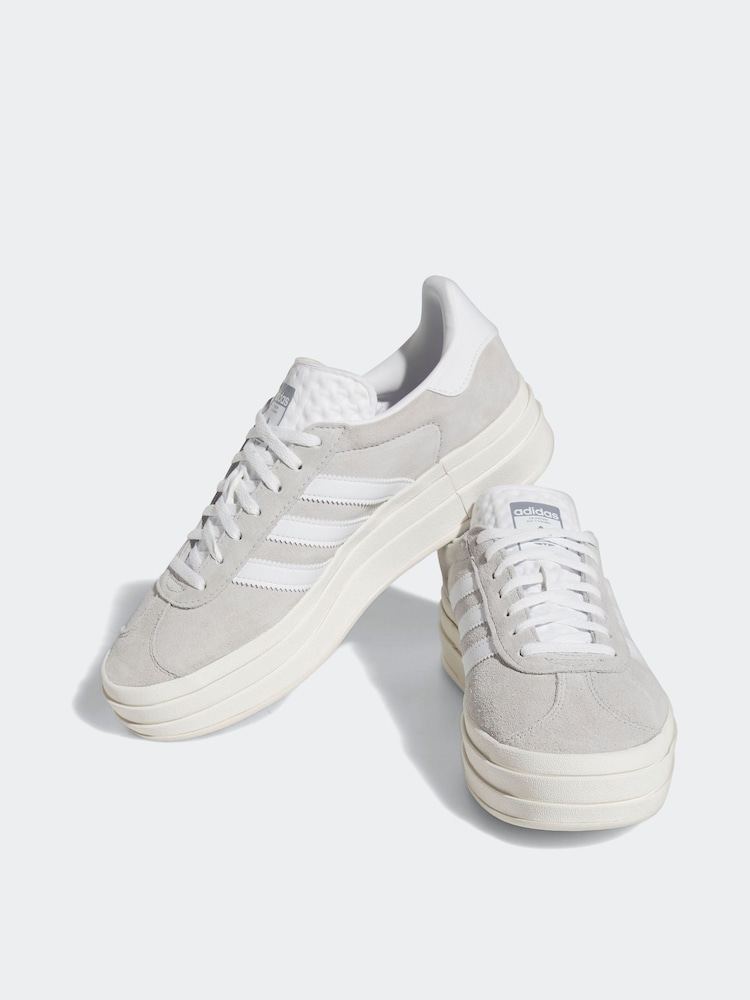 adidas Originals Grey Gazelle Bold Trainers - Image 6 of 11