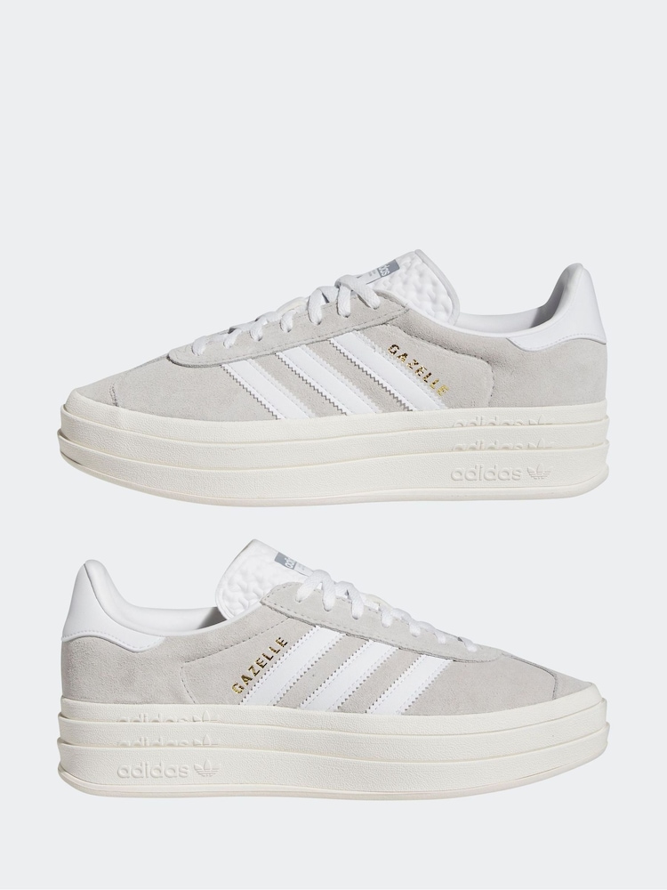 adidas Originals Grey Gazelle Bold Trainers - Image 9 of 11