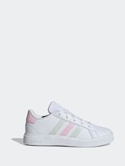 adidas Pink white Gazelle Trainers - Image 1 of 9