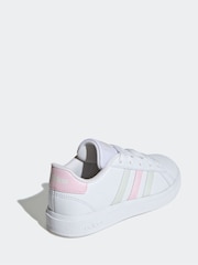 adidas Pink white Gazelle Trainers - Image 4 of 9