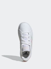 adidas Pink white Gazelle Trainers - Image 7 of 9