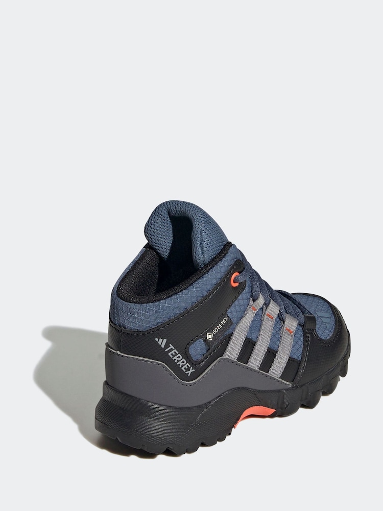 adidas Blue Mid Goretex Hiking Boots - Image 2 of 9