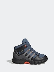 adidas Blue Mid Goretex Hiking Boots - Image 3 of 9