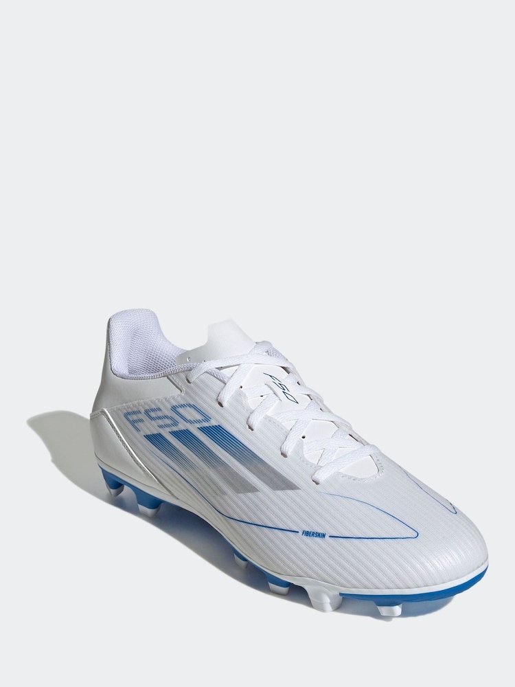 adidas White F50 Club Football Boots - Image 1 of 9