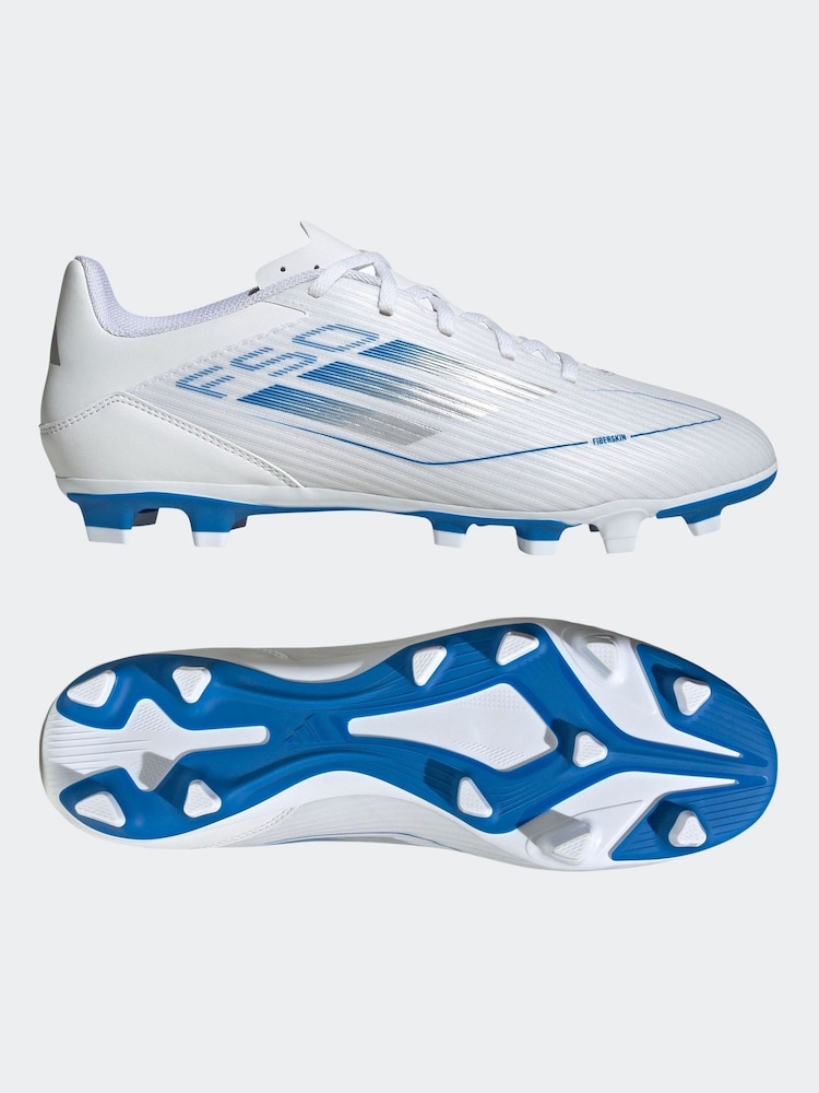 adidas White F50 Club Football Boots - Image 2 of 9