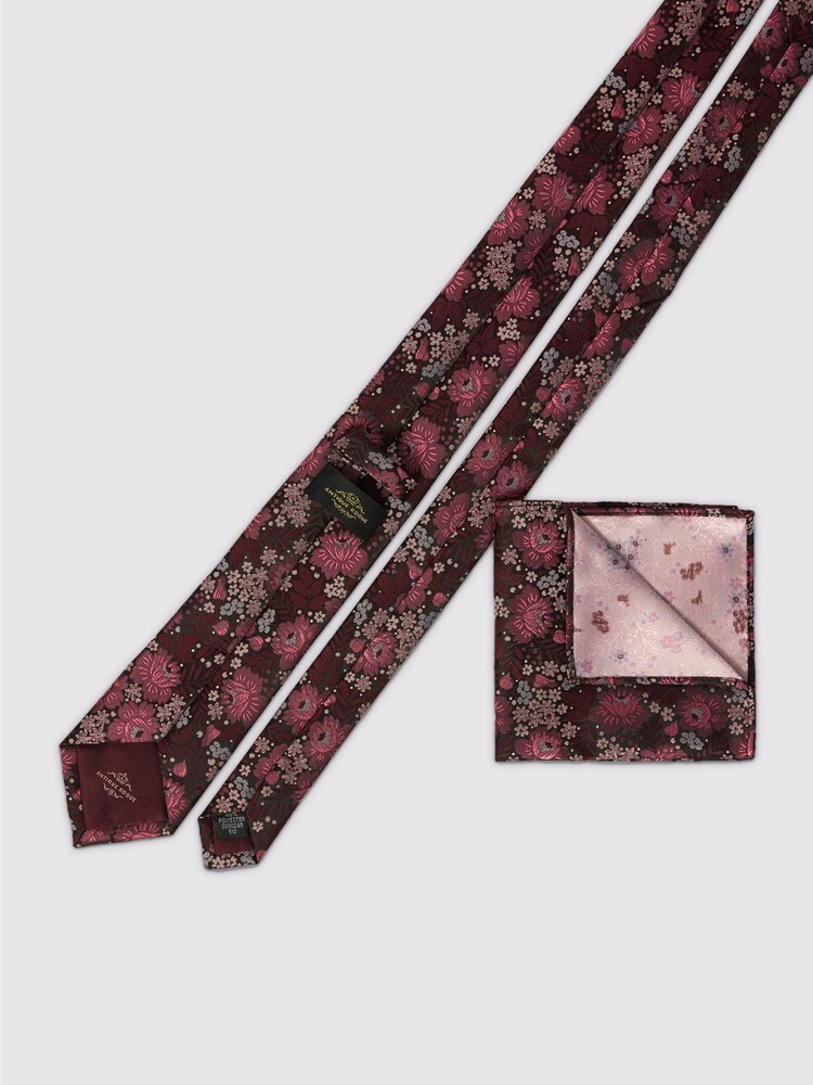 Antique Rogue Winter Floral Pocket Square Tie - Изображение 2 3
