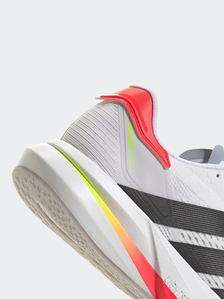 adidas White Duramo Speed 2 Running Shoes - Image 10 of 10