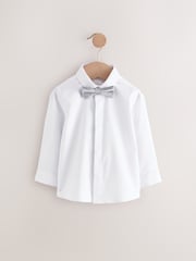 White Long Sleeve Shirt and Bowtie Set (3mths-7yrs) - Image 1 of 4