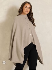 Табиғи - Evans Ribbed Button Detail Coverup - 7суретінің 1 суреті