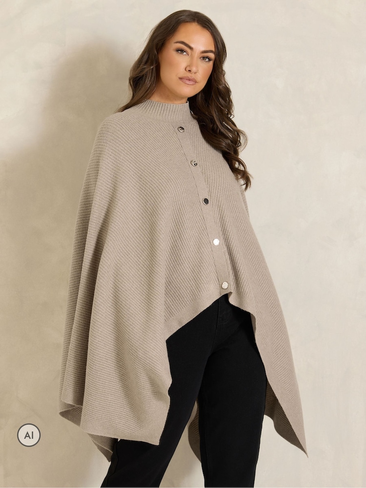 Табиғи - Evans Ribbed Button Detail Coverup - 7суретінің 1 суреті