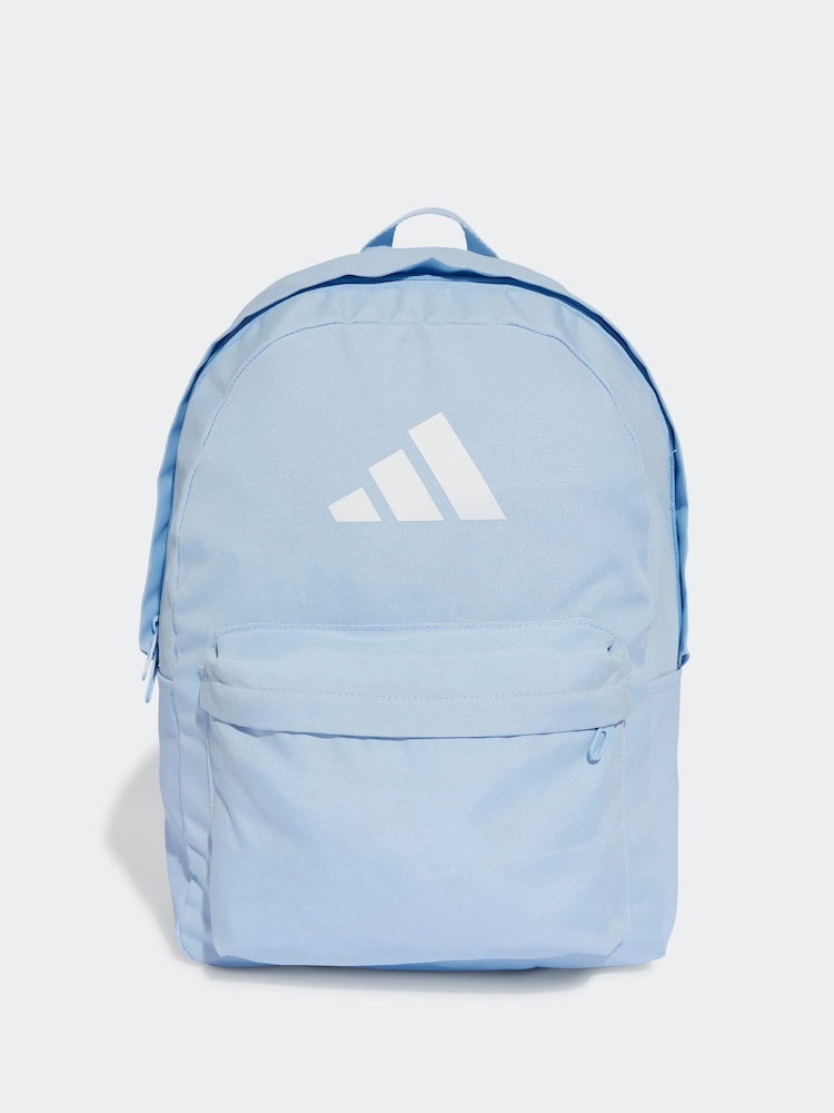 adidas Blue Classic 3 Bar Logo Backpack - Image 3 of 6