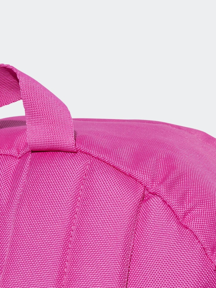 adidas Pink Classic 3 Bar Logo Backpack - Image 4 of 5