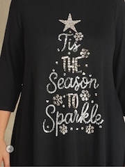 Evans 長袖閃片 Tis The Season 印花 T 裇 - 圖片 4/6