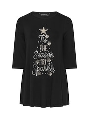 Evans 長袖閃片 Tis The Season 印花 T 裇 - 圖片 5/6