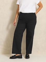 Evans Black Premium Wide Leg Jeans - Image 1 of 6