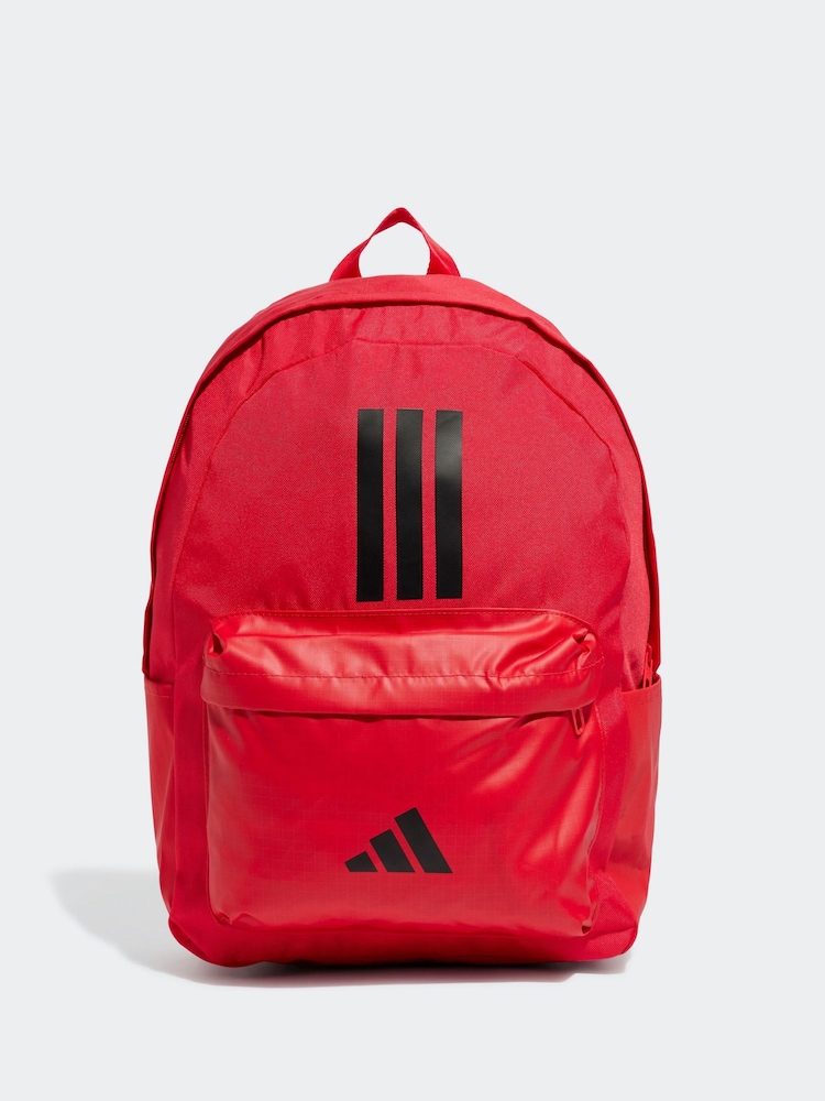 adidas Red Classic 3 Bar Logo Backpack - Image 1 of 3