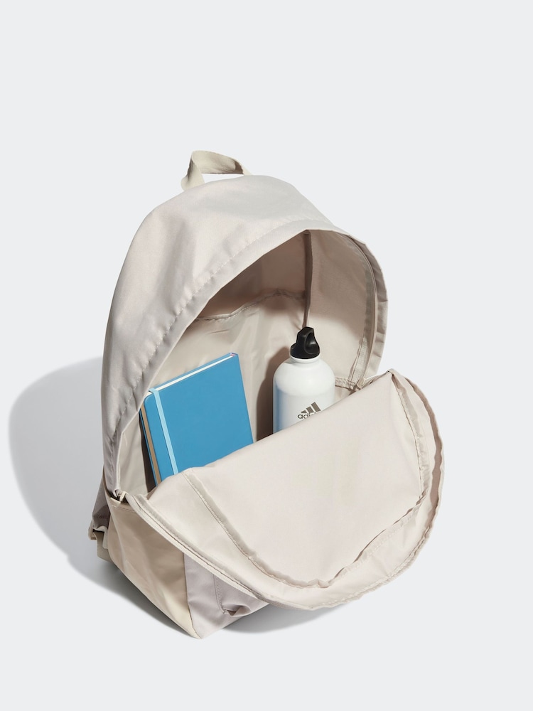 adidas Grey Classic 3 Bar Logo Backpack - Image 3 of 5