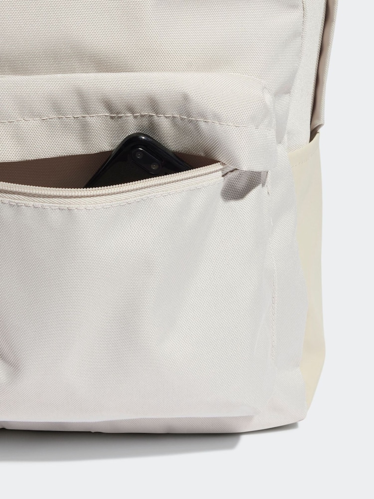adidas Grey Classic 3 Bar Logo Backpack - Image 4 of 5