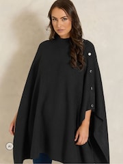 Қара - Evans Ribbed Button Detail Coverup - 6суретінің 1 суреті