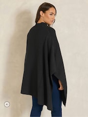 Қара - Evans Ribbed Button Detail Coverup - 6суретінің 3 суреті