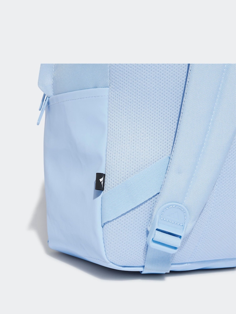 adidas Light Blue Classic 3 Bar Logo Backpack - Image 4 of 5