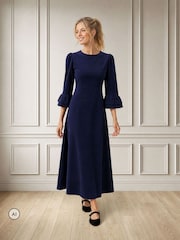 Aspiga Blue Elizabeth Stretch Corduroy Midi Dress - Image 1 of 4