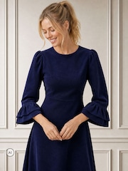 Aspiga Blue Elizabeth Stretch Corduroy Midi Dress - Image 3 of 4
