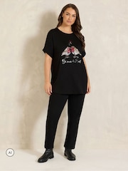 Evans Sequin Embellished Robins T-Shirt - 画像 2 / 6