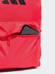أحمر داكن - adidas Classic 3 Bar Logo Backpack - صورة 5 من 6