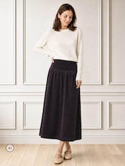 Aspiga Purple Dropped Waist Baby Cord Skirt - Image 2 of 4