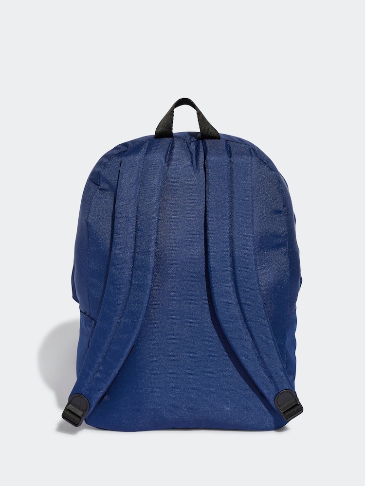 adidas Blue Classic 3 Stripe Backpack - Image 2 of 5