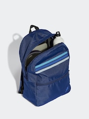 adidas Blue Classic 3 Stripe Backpack - Image 3 of 5