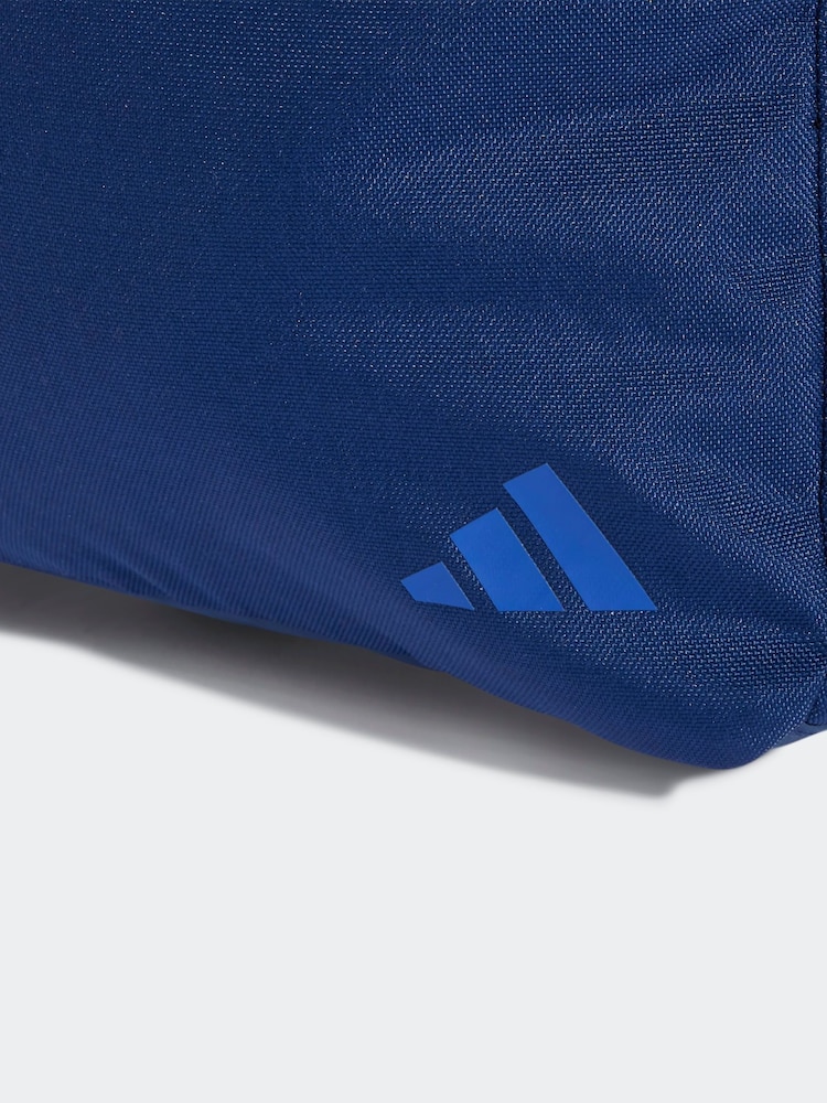 adidas Blue Classic 3 Stripe Backpack - Image 5 of 5
