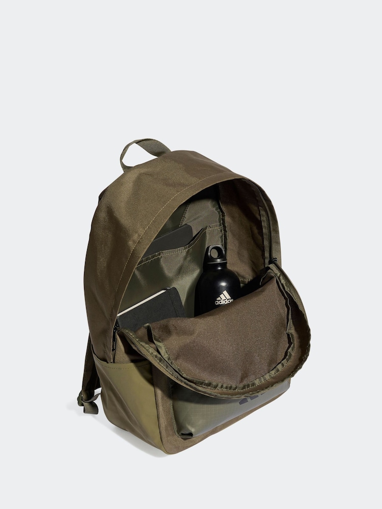 adidas Green Classic 3 Bar Logo Backpack - Image 3 of 5