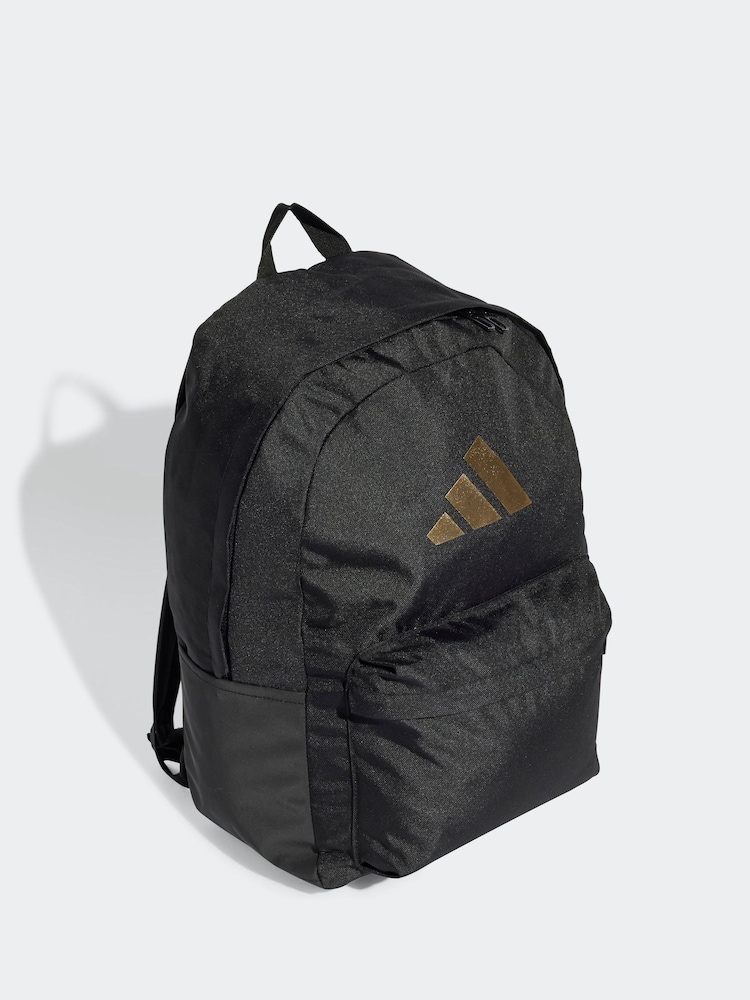 adidas Black Classic 3 Bar Logo Backpack - Image 4 of 6