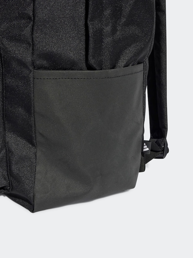 adidas Black Classic 3 Bar Logo Backpack - Image 5 of 6
