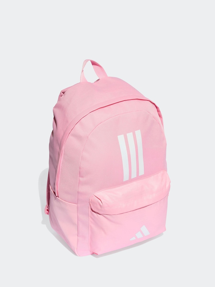adidas Pink Classic 3 Bar Logo Backpack - Image 2 of 6