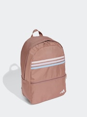 adidas Red Classic 3 Stripe Backpack - Image 1 of 4