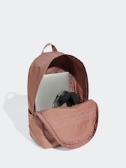 adidas Red Classic 3 Stripe Backpack - Image 2 of 4
