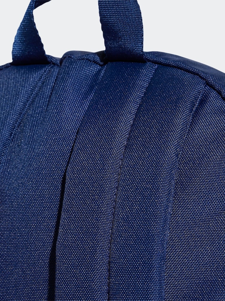 adidas Navy Blue Classic 3 Bar Logo Backpack - Image 5 of 5 adidas Navy Blue Classic 3 Bar Logo Backpack - Image 5 of 5
