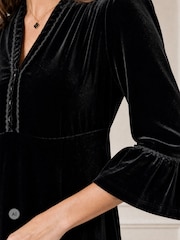 Aspiga Black Elsie Short Velvet Dress - Image 4 of 4