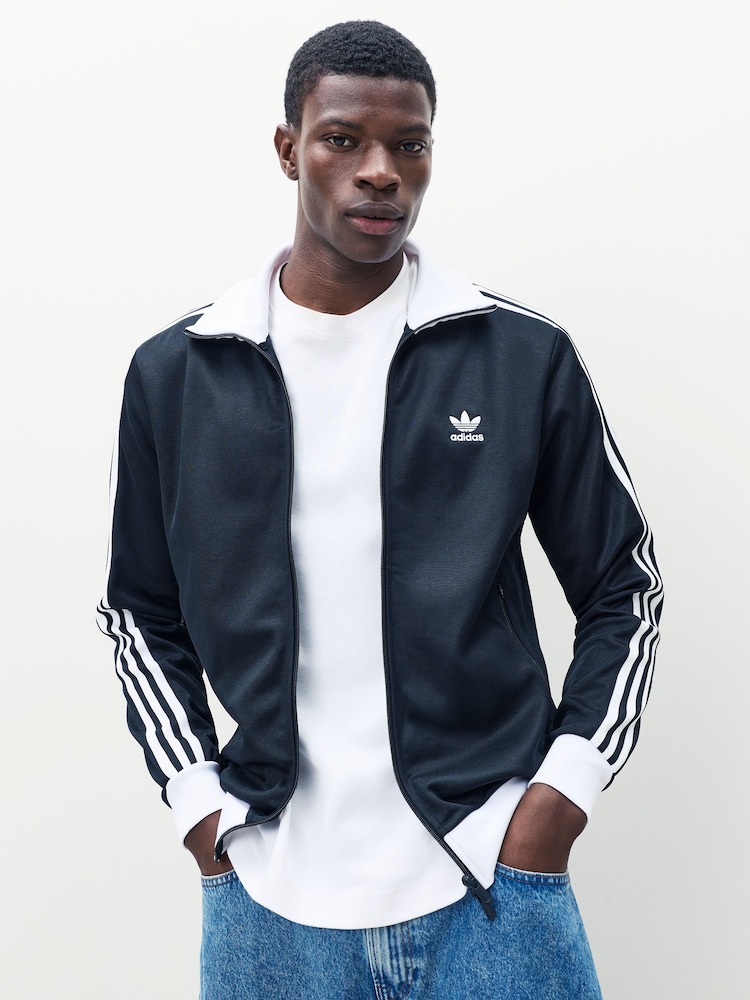 adidas Originals Black Adicolor Classics Beckenbauer Track Top - Image 1 of 6 adidas Originals Black Adicolor Classics Beckenbauer Track Top - Image 1 of 6
