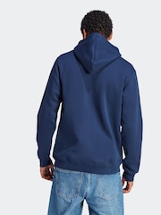 adidas Originals Blue 3-Stripes Hoodie - Image 3 of 7