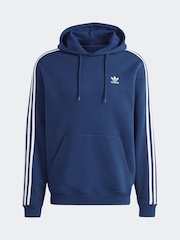 adidas Originals Blue 3-Stripes Hoodie - Image 7 of 7