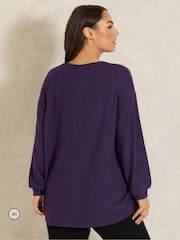 Evans Purple Sequin Embellished Top - Image 3 of 6