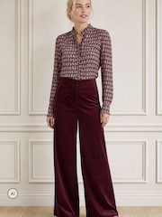 Aspiga Purple Wide Leg Stretch Corduroy Trousers - Image 3 of 4