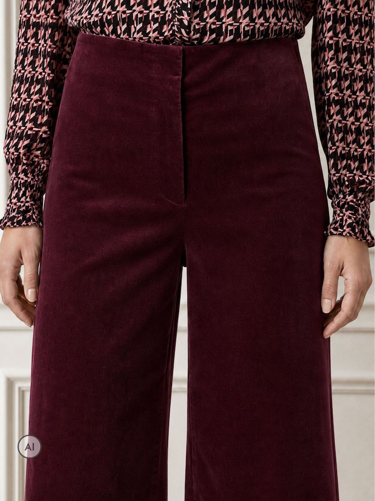 Aspiga Purple Wide Leg Stretch Corduroy Trousers - Image 4 of 4 Aspiga Purple Wide Leg Stretch Corduroy Trousers - Image 4 of 4