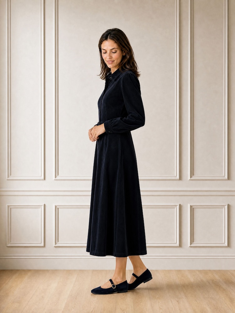 Aspiga Blue A-Line Baby Cord Dress - Image 2 of 4 Aspiga Blue A-Line Baby Cord Dress - Image 2 of 4