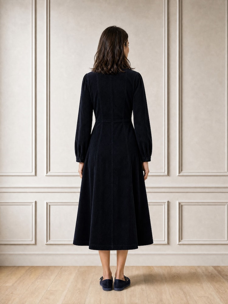 Aspiga Blue A-Line Baby Cord Dress - Image 4 of 4 Aspiga Blue A-Line Baby Cord Dress - Image 4 of 4