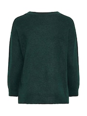 Evans Green Zig-Zag Sequin Embellished Jumper - Image 6 of 6